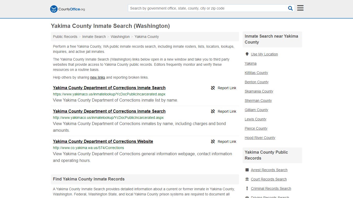 Inmate Search - Yakima County, WA (Inmate Rosters & Locators)