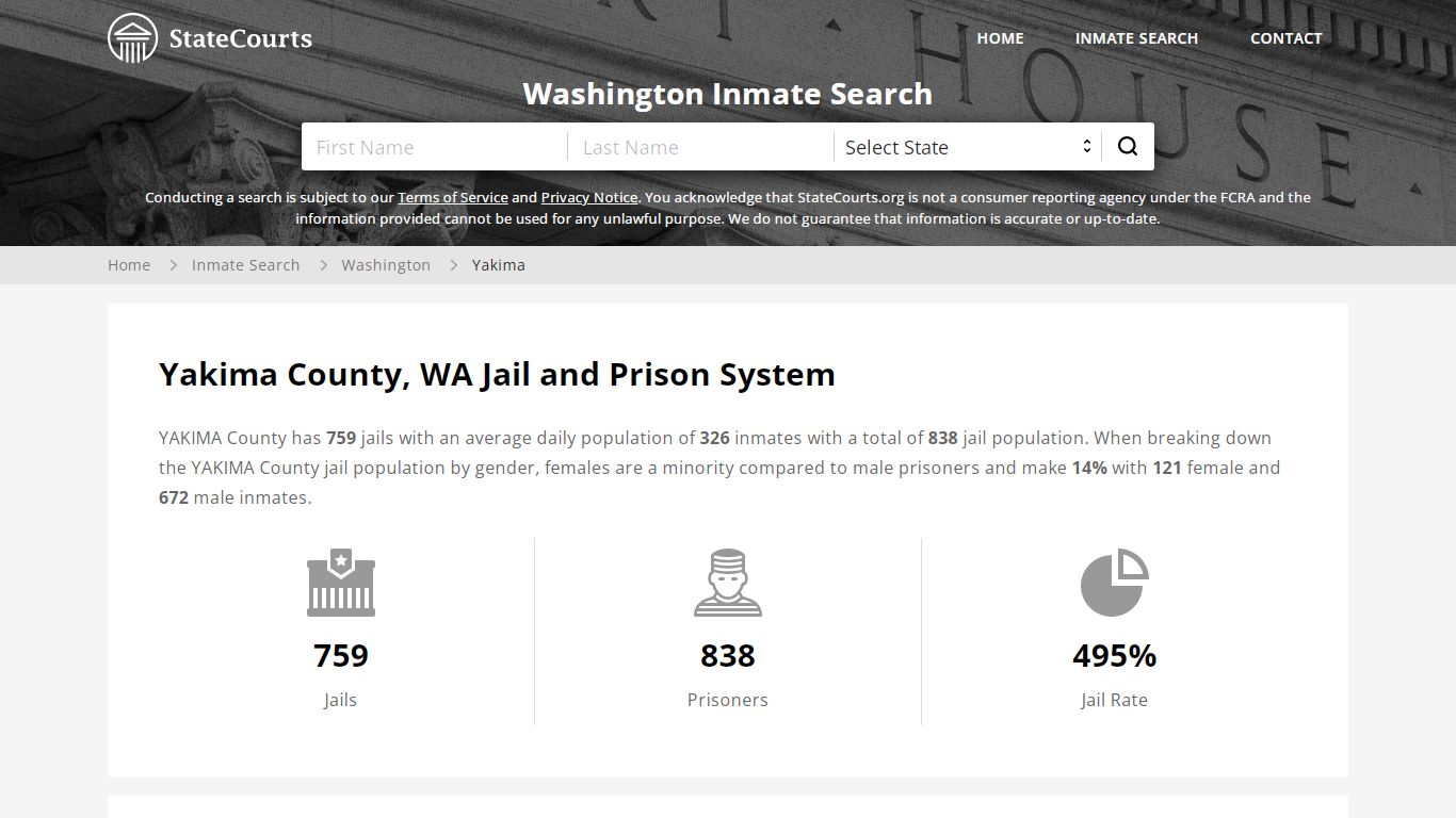 Yakima County, WA Inmate Search - StateCourts